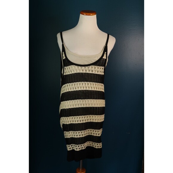 Vintage Y2K Venus Layered Crochet Stripped Cottagecore Beachy Boho Festival M - Picture 1 of 8